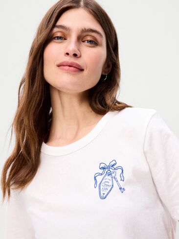 Old Navy EveryWear Crew-Neck Graphic T-Shirt - Calla Lily White in Saudi Arabia