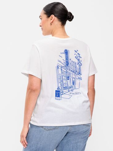 Old Navy EveryWear Crew-Neck Graphic T-Shirt - Calla Lily White in Saudi Arabia