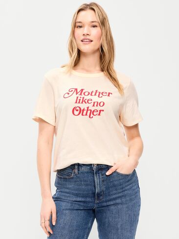 Old Navy EveryWear Crew-Neck Graphic T-Shirt - Sea Salt in Saudi Arabia