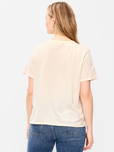 Old Navy EveryWear Crew-Neck Graphic T-Shirt - Sea Salt in Saudi Arabia