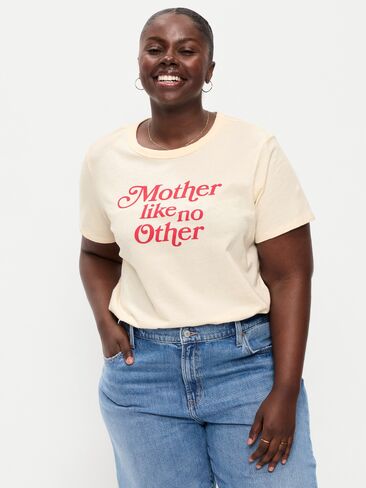 Old Navy EveryWear Crew-Neck Graphic T-Shirt - Sea Salt in Saudi Arabia
