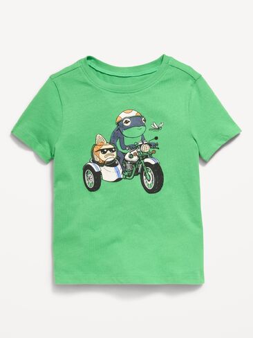 Old Navy Short-Sleeve Unisex Graphic T-Shirt for Toddler - Green Frog in Kuwait