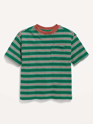 تي شيرت Old Navy كبير الحجم بأكمام قصيرة ومحبوك للأولاد الصغار - بوتانيكا in Kuwait