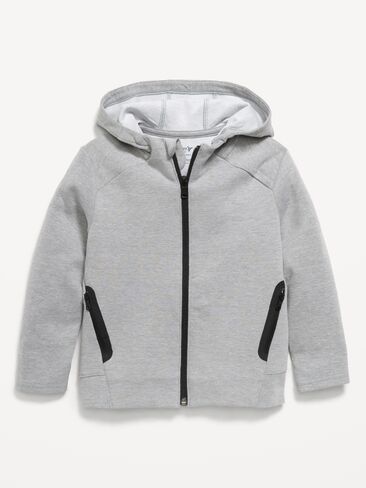 Old Navy Dynamic Fleece Zip-Front Hoodie for Toddler Boys - Heather Gray in Saudi Arabia