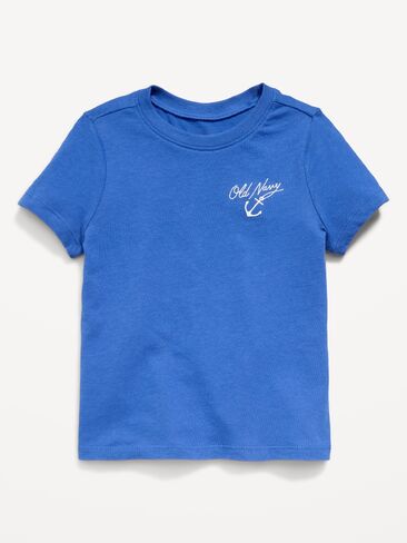 Old Navy Short-Sleeve Logo-Graphic T-Shirt for Toddler Boys - HYDRO BLUE in Saudi Arabia