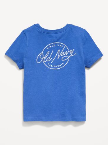 Old Navy Short-Sleeve Logo-Graphic T-Shirt for Toddler Boys - HYDRO BLUE in Saudi Arabia