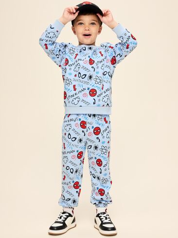 Old Navy Old Navy x Marvel Spider-Man Sweatshirt and Joggers Set for Toddler - Sky Maintenance in Saudi Arabia