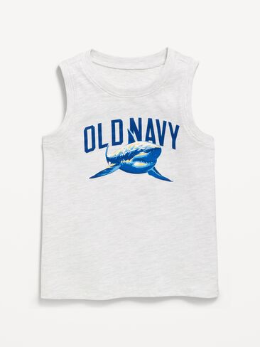 تيشيرت بدون أكمام مطبوع عليه شعار Old Navy للأولاد الصغار - أسماك القرش in Kuwait