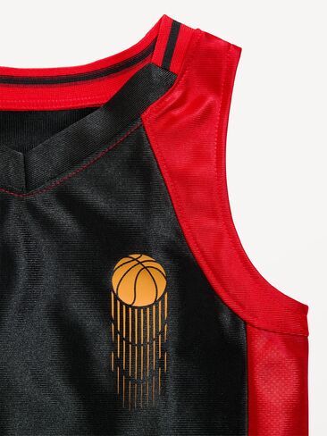 Old Navy Oversized Graphic Basketball Tank Top for Toddler Boys - Light Black Heather in Saudi Arabia