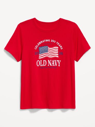 تي شيرت برسومات العلم ذو الرقبة الدائرية من Old Navy - روبي ريد in Saudi Arabia