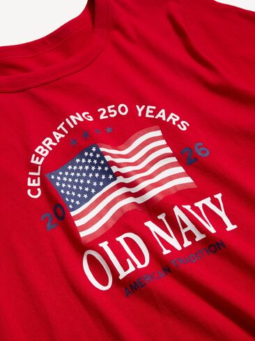 تي شيرت برسومات العلم ذو الرقبة الدائرية من Old Navy - روبي ريد in Saudi Arabia