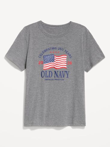 تي شيرت برسومات العلم ذو الرقبة الدائرية من Old Navy - B25 in Saudi Arabia