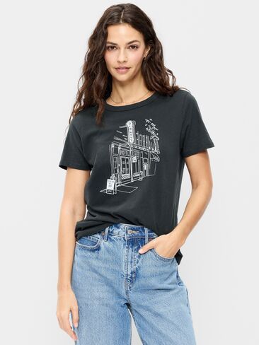 Old Navy EveryWear Crew-Neck Logo-Graphic T-Shirt - In the Navy in Saudi Arabia