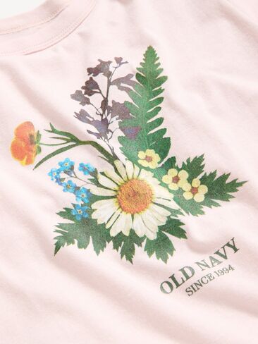 Old Navy EveryWear Crew-Neck Logo-Graphic T-Shirt - Pastel Pink in Saudi Arabia
