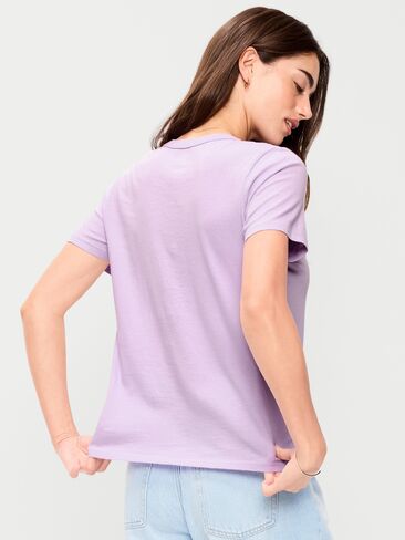 Old Navy EveryWear Crew-Neck Logo-Graphic T-Shirt - Fresh Lilac in Saudi Arabia