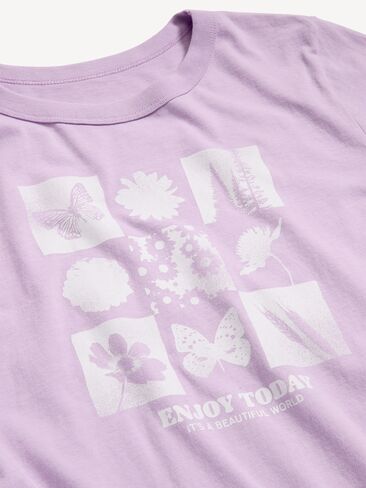 Old Navy EveryWear Crew-Neck Logo-Graphic T-Shirt - Fresh Lilac in Saudi Arabia