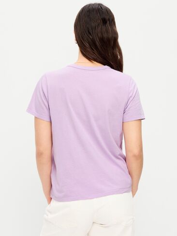 Old Navy EveryWear Crew-Neck Logo-Graphic T-Shirt - Fresh Lilac in Saudi Arabia
