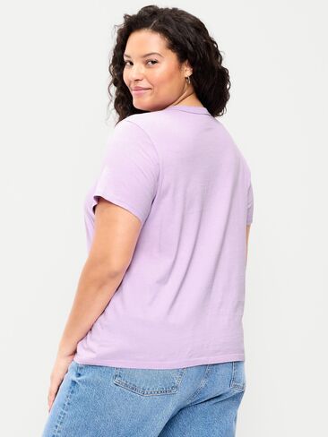 Old Navy EveryWear Crew-Neck Logo-Graphic T-Shirt - Fresh Lilac in Saudi Arabia