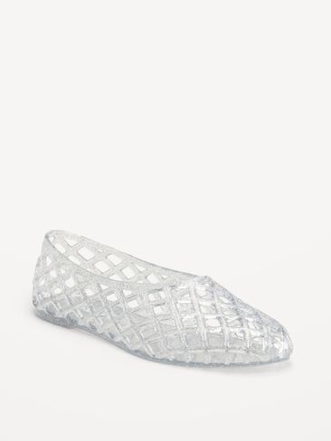 Old Navy Jelly Ballet Flats for Girls - Clear in Saudi Arabia