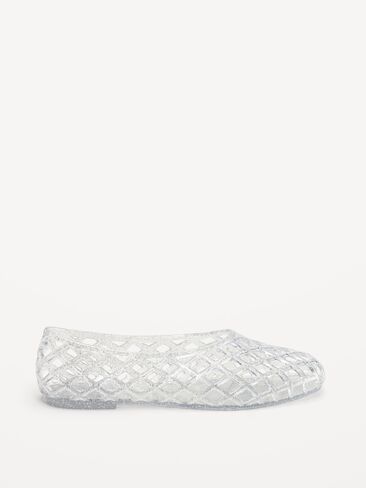 Old Navy Jelly Ballet Flats for Girls - Clear in Saudi Arabia