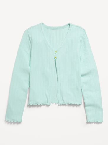 Old Navy Pointelle-Knit V-Neck Cardigan for Girls - TILLANDSIA in Saudi Arabia