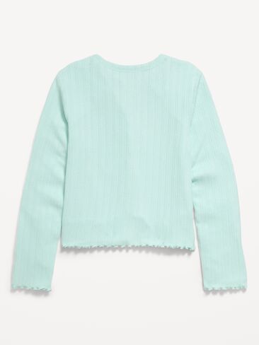 Old Navy Pointelle-Knit V-Neck Cardigan for Girls - TILLANDSIA in Saudi Arabia