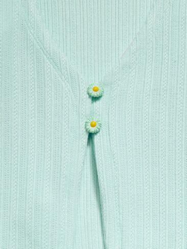 Old Navy Pointelle-Knit V-Neck Cardigan for Girls - TILLANDSIA in Saudi Arabia