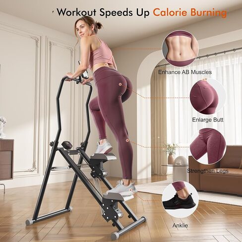 MOMODA Stair Stepper Resistance Adjustable Folding Vertical Climber Machine for Home Gym Full-Body Workout in Saudi Arabia