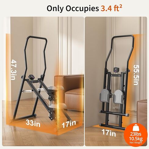 MOMODA Stair Stepper Resistance Adjustable Folding Vertical Climber Machine for Home Gym Full-Body Workout in Saudi Arabia