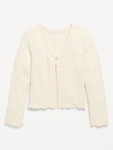 سترة صوفية من Old Navy Pointelle-Knit للفتيات - Creme De La Creme in Saudi Arabia