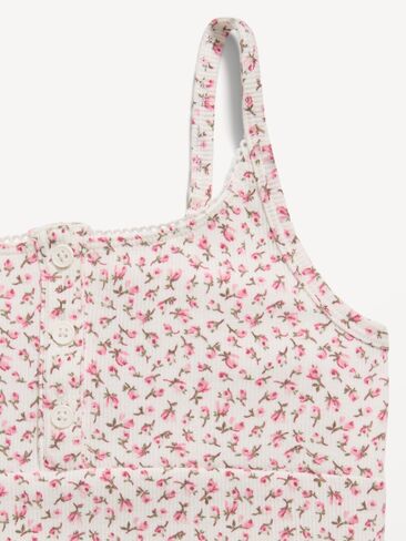 Old Navy Fitted Printed Henley Tank Top for Girls - A SL LACE TRIM:SEASALT in Saudi Arabia