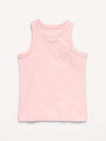 Old Navy Fitted Ribbed Tank Top for Girls - Pink Sky in Saudi Arabia