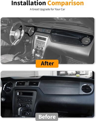 Hoolcar for Ford Mustang 2015-2023 Center Console Dashboard Panel Trim Frame Cover Interior Accessories, Carbon Fiber in Saudi Arabia