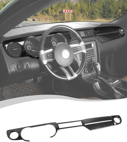 Hoolcar for Ford Mustang 2015-2023 Center Console Dashboard Panel Trim Frame Cover Interior Accessories, Carbon Fiber in Saudi Arabia