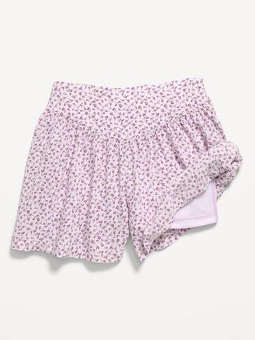 شورت مطبوع للفتيات من Old Navy - زهور أرجوانية in Kuwait