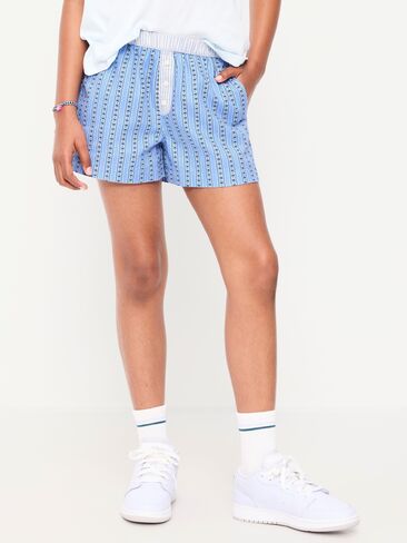 Old Navy Printed Twill Boxer Shorts for Girls - Daisy Chain in Saudi Arabia