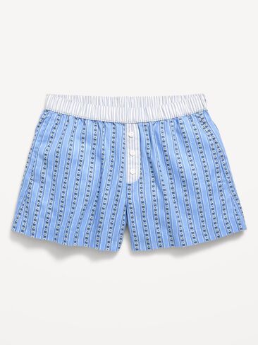 Old Navy Printed Twill Boxer Shorts for Girls - Daisy Chain in Saudi Arabia