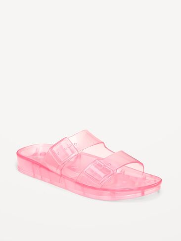 Old Navy Jelly Buckled Slide Sandals for Girls - Pressed Flower in Saudi Arabia