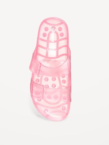 Old Navy Jelly Buckled Slide Sandals for Girls - Pressed Flower in Saudi Arabia