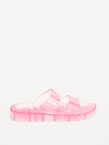 Old Navy Jelly Buckled Slide Sandals for Girls - Pressed Flower in Saudi Arabia