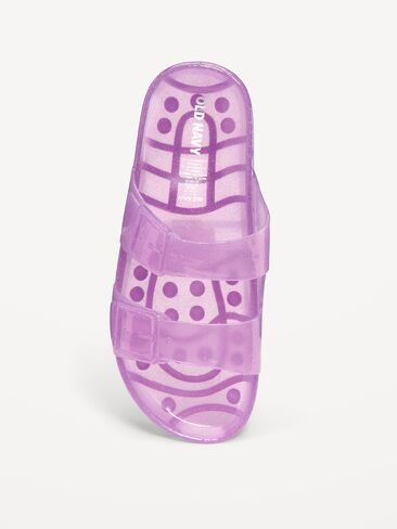 Old Navy Jelly Buckled Slide Sandals for Girls - Clary Sage in Saudi Arabia