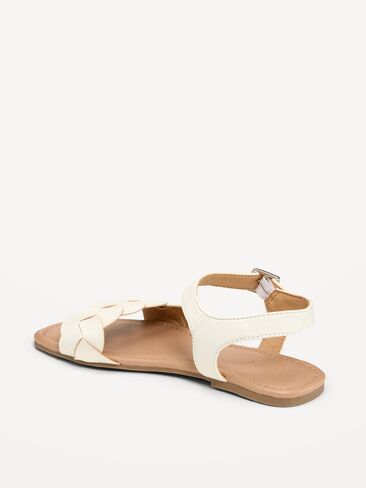 Old Navy Faux-Leather Braided-Strap Sandals for Girls - Creme De La Creme in Saudi Arabia