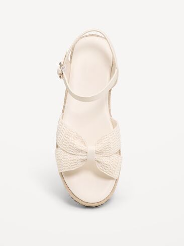 Old Navy Platform Espadrille Sandals for Girls - Neutral in Saudi Arabia