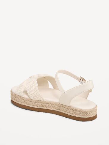 Old Navy Platform Espadrille Sandals for Girls - Neutral in Saudi Arabia
