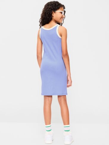 Old Navy Printed Ribbed Tank Dress for Girls - Flax Flower in Saudi Arabia