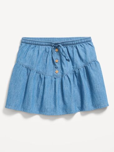 تنورة بأزرار للبنات من Old Navy Chambray - لون فاتح من الشامبراي in Saudi Arabia