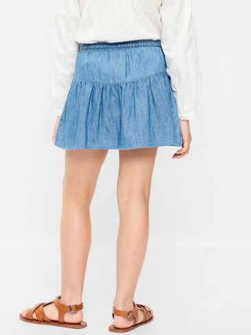 تنورة بأزرار للبنات من Old Navy Chambray - لون فاتح من الشامبراي in Saudi Arabia