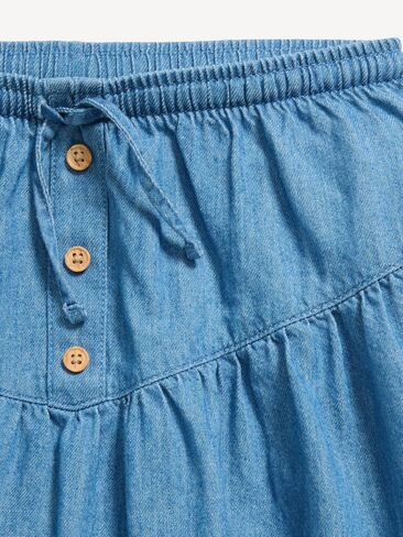 تنورة بأزرار للبنات من Old Navy Chambray - لون فاتح من الشامبراي in Saudi Arabia