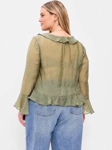 Old Navy Bell-Sleeve Ruffle Top - Bare Ground in Saudi Arabia