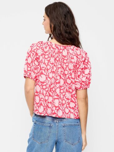 Old Navy Airy Button-Down Top - Pink Print in Saudi Arabia
